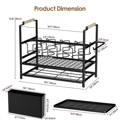 Housolution kitchen counter organizer for pantry and cabinet use