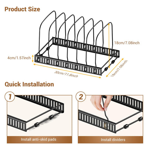 Housolution space-saving rack fits on counters or inside cabinets for tidy kitchens.