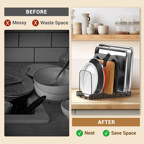 Housolution sturdy stainless steel dividers prevent slips and support long-lasting use.