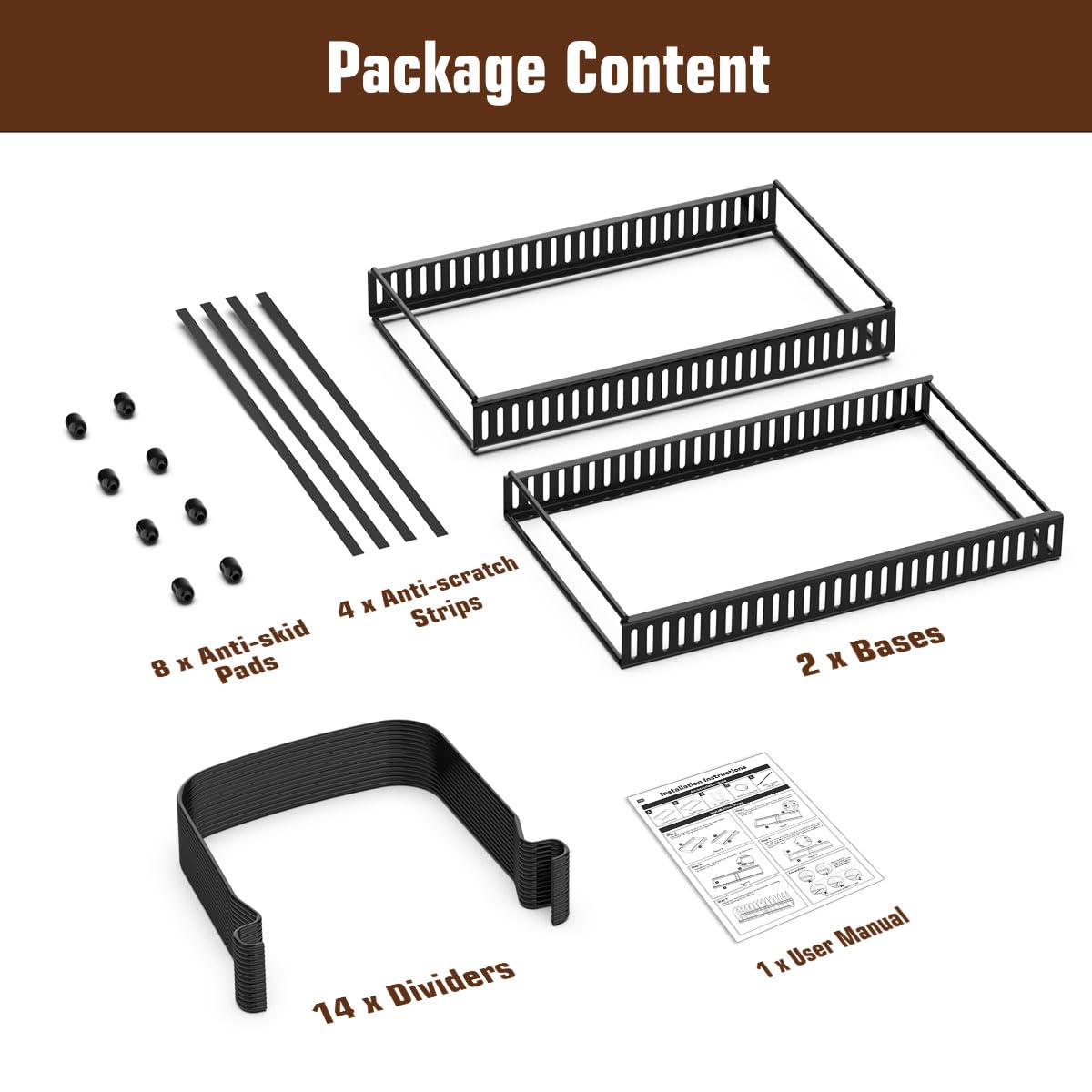 Housolution two-rack-setup shows split installation for versatile placement.