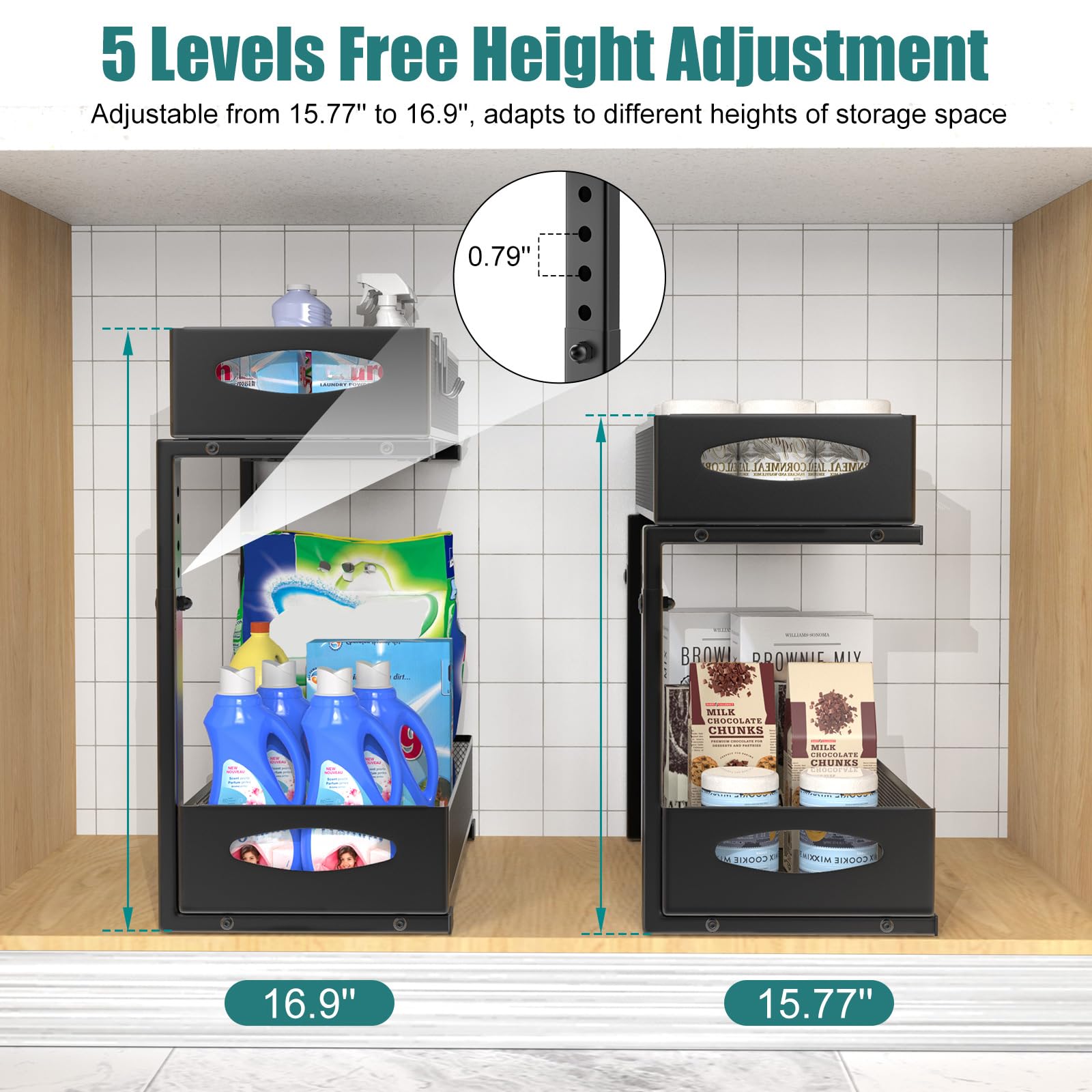 Housolution round-rail pull-out design for smoother, quieter operation