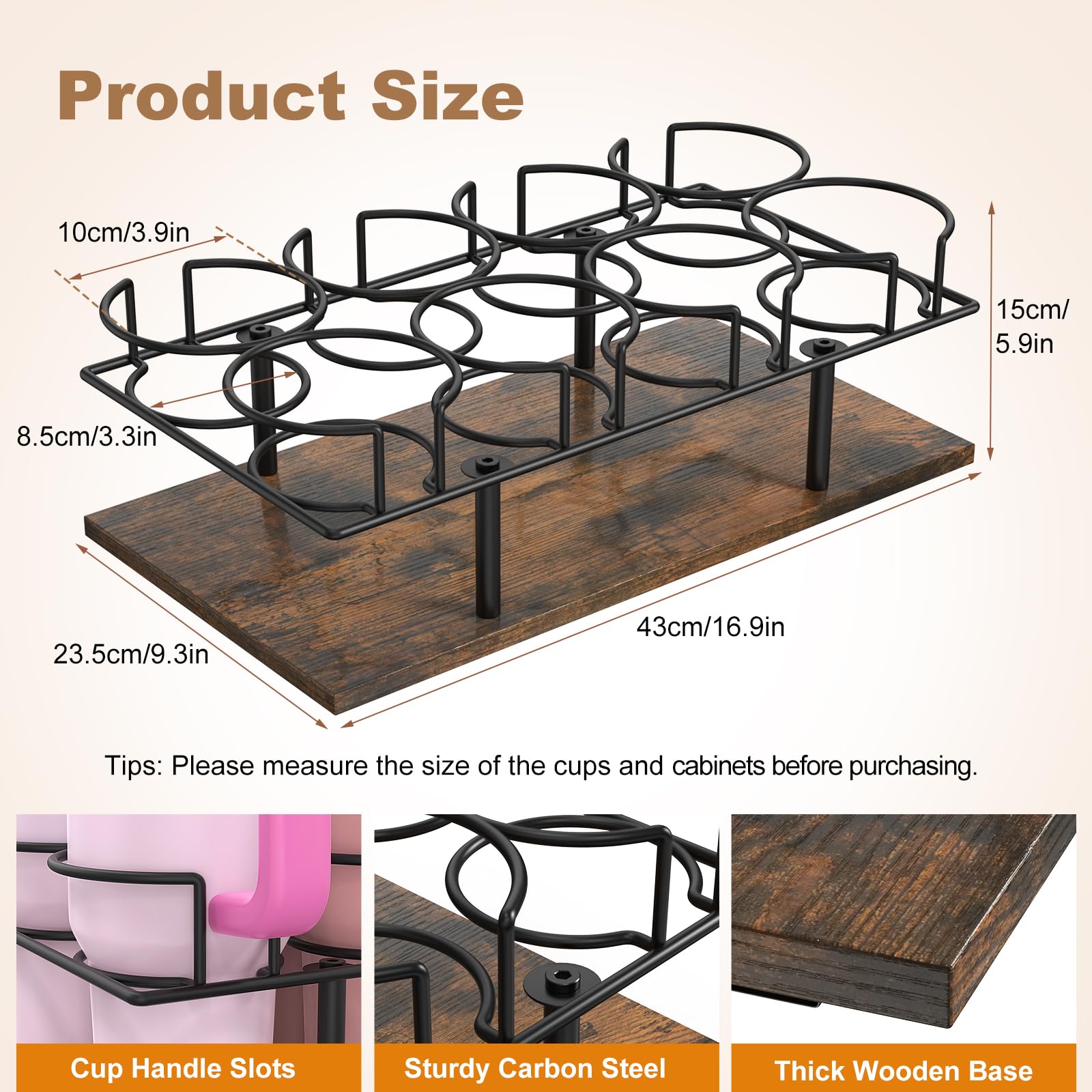 Housolution wooden base delivers stable support and reduces wobble.