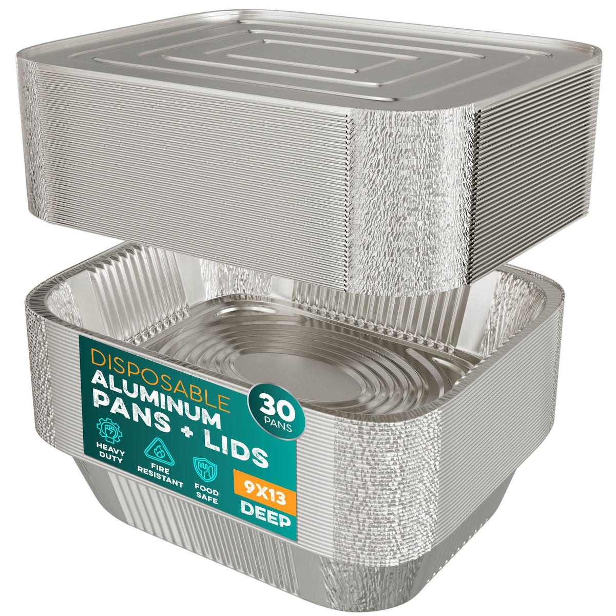 Houzzkingz aluminum pans 9x13 with lids for secure transport and easy catering.