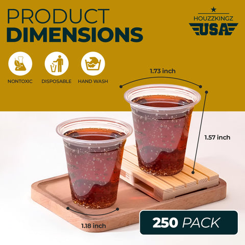 Houzzkingz BPA-free durable shot glasses maintain clarity in cold drinks