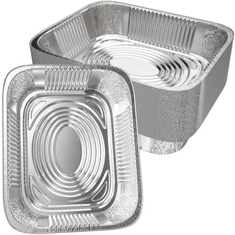 HOUZZKINGZ foil pans withstand high heat for grilling and roasting.