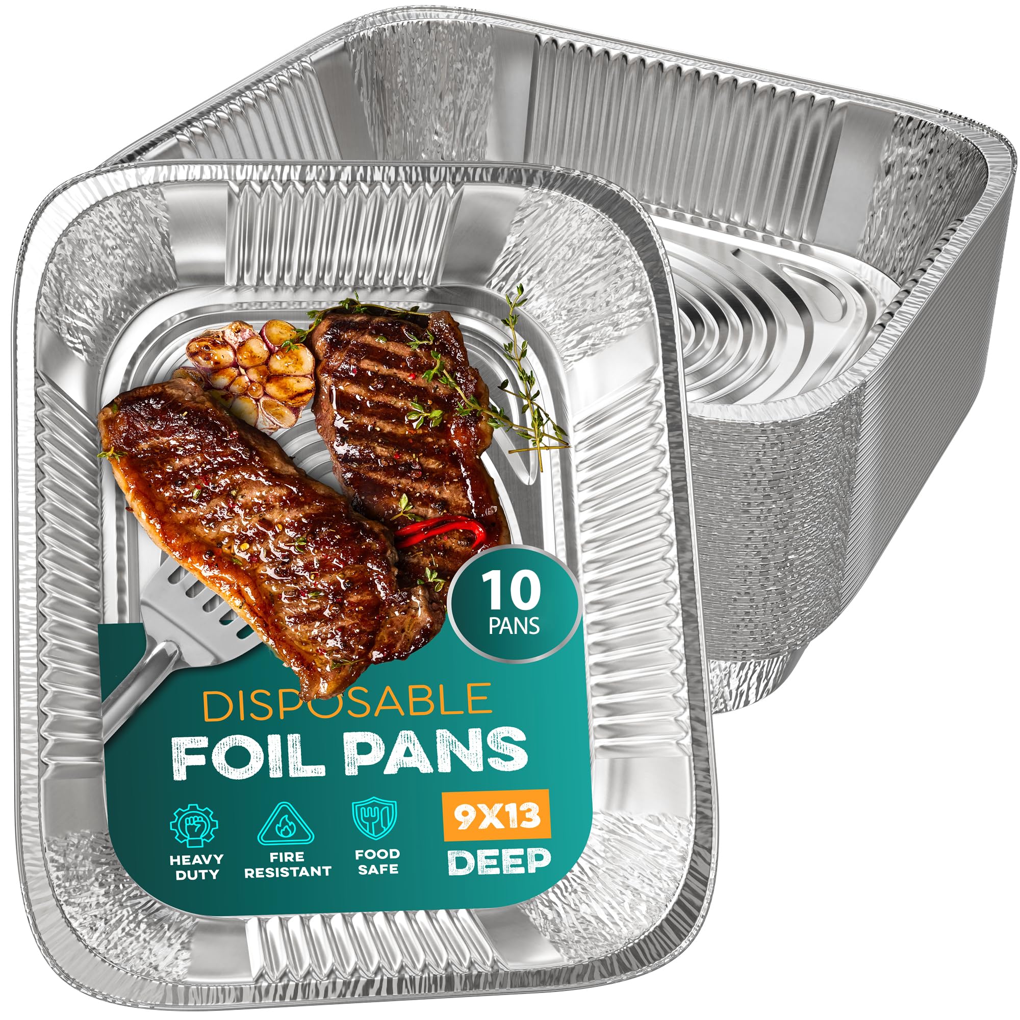 HOUZZKINGZ disposable foil trays sturdy enough for party transport.
