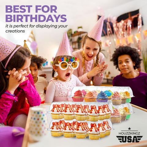 HouzzKingz freezer-safe cupcake box protects freshness from freezer to display