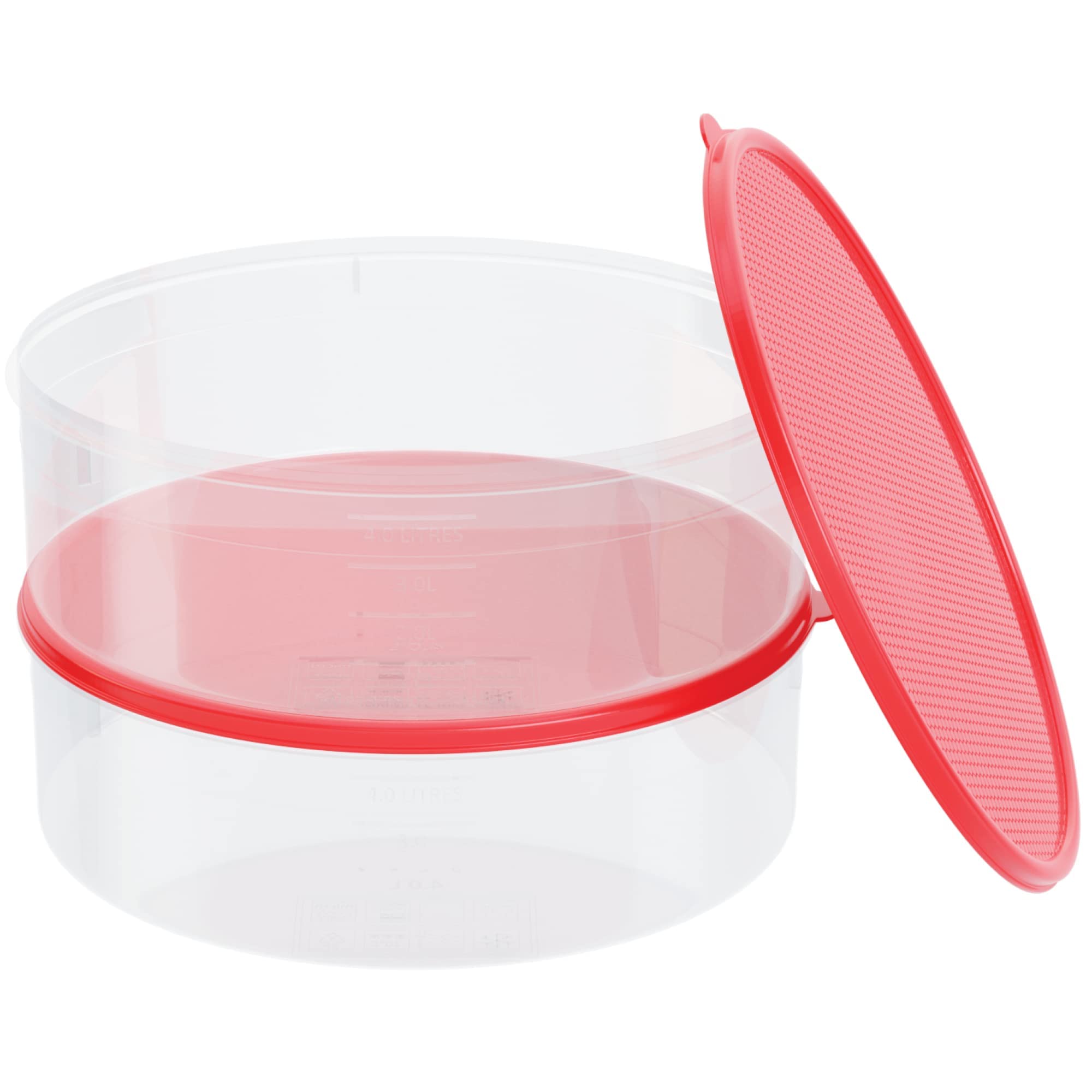 Houzzkingz large round container 10.5-inch for baked goods.
