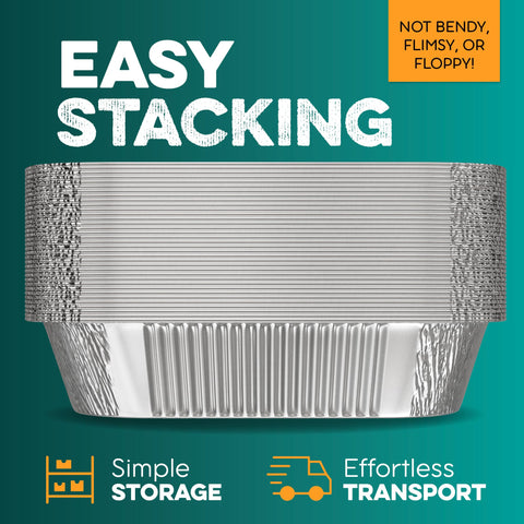 HOUZZKINGZ recyclable aluminum pans support eco-friendly partyware.