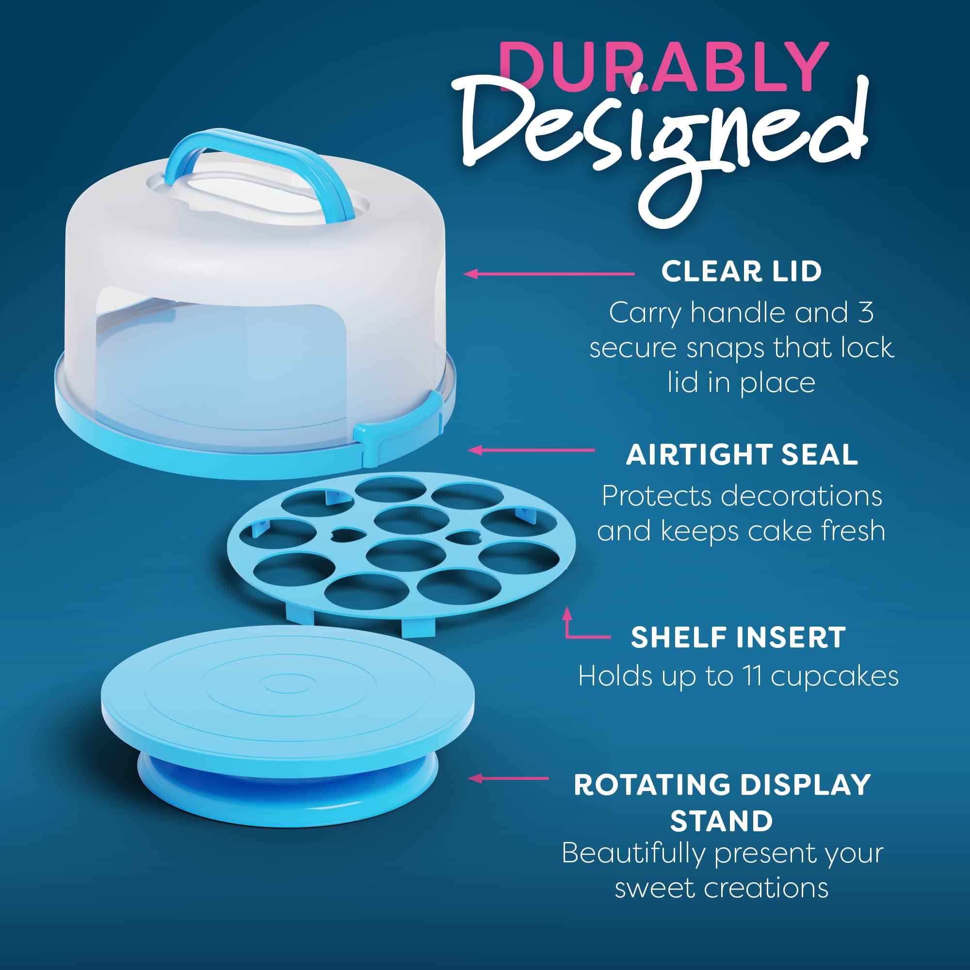 Houzzkingz USA locking lid and collapsible handles secure transport