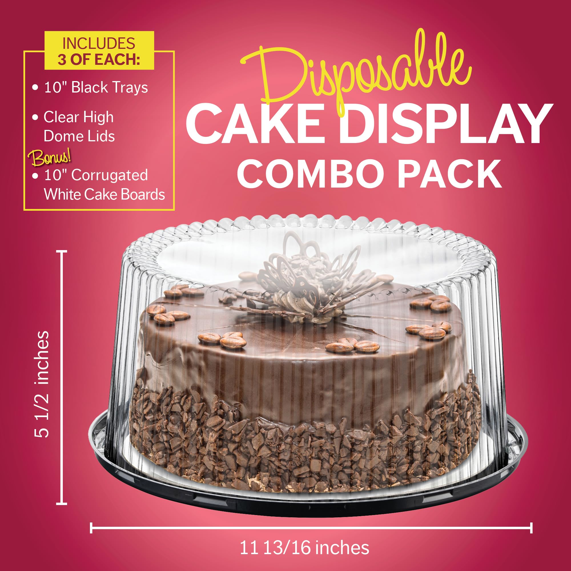 HouzzKingz USA reinforced honeycomb tray strengthens cake transport