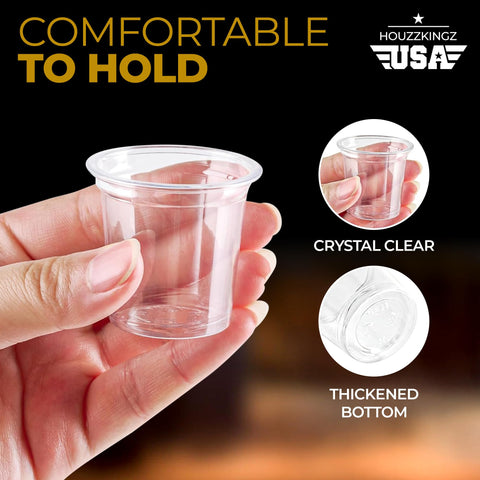 Houzzkingz versatile 1.25oz glasses for sauces or mini desserts
