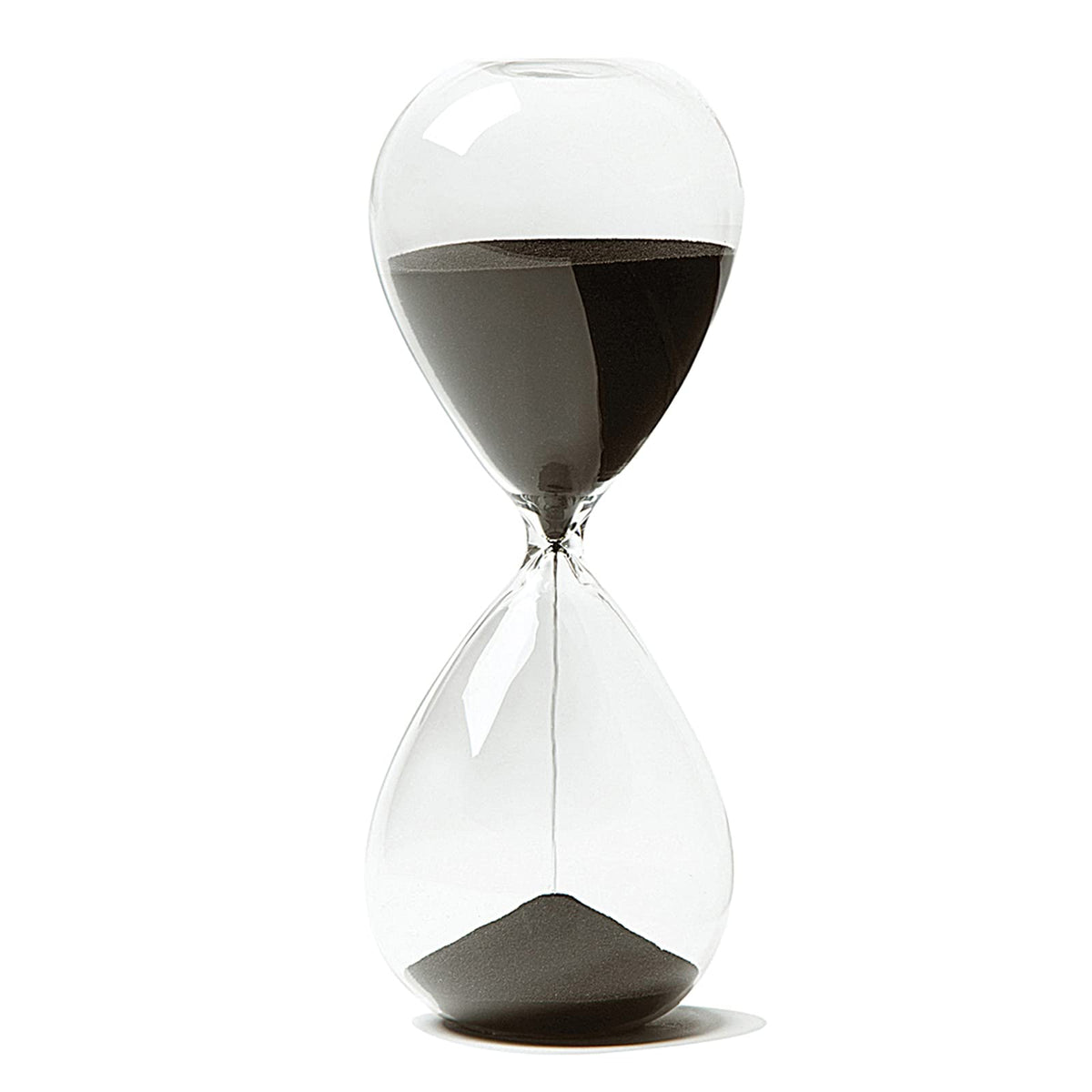 HoveBeaty 15-minute black hourglass timer for focused work sessions.