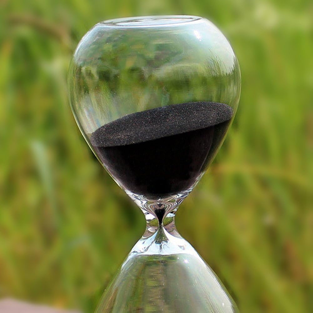 HoveBeaty hourglass on a clean desk blends timer and decor.