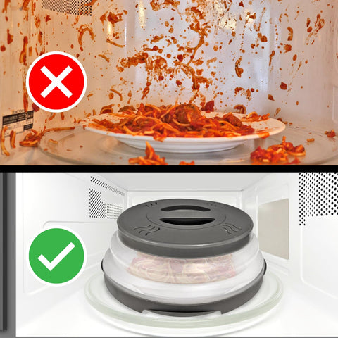 Hover Cover BPA-free material withstands up to 300F for safe microwave use.