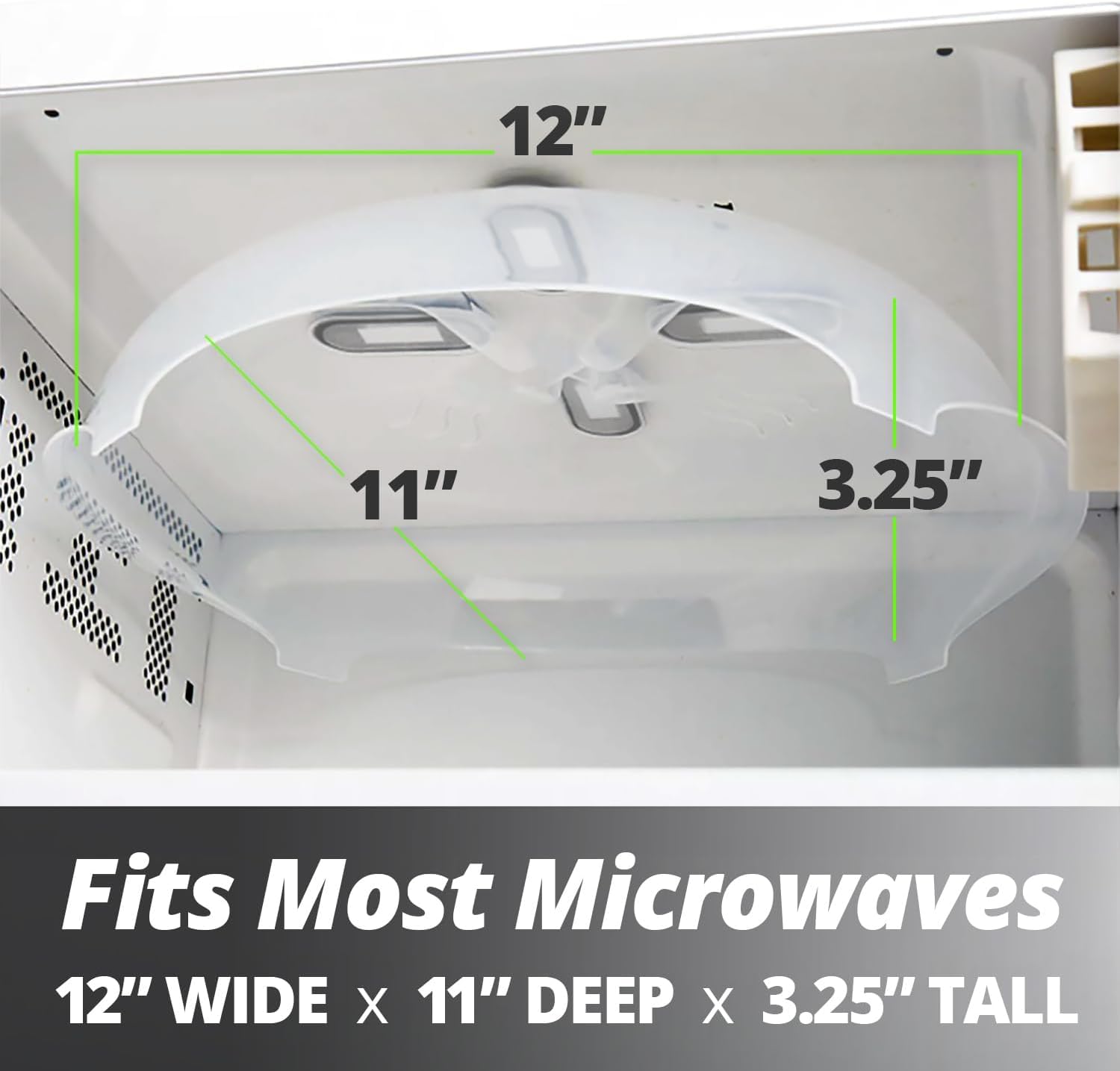 Hover Cover on microwave ceiling magnet for easy access.