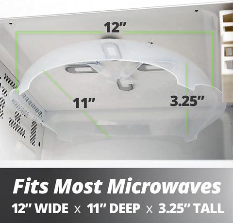 Hover Cover on microwave ceiling magnet for easy access.