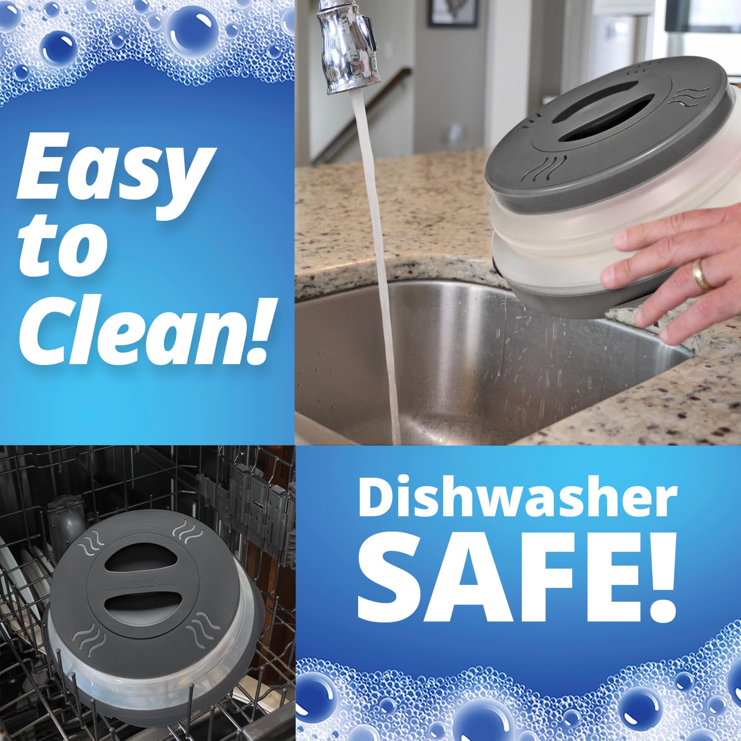 Hover Cover safe durable design offers reliable guarding against splatter.