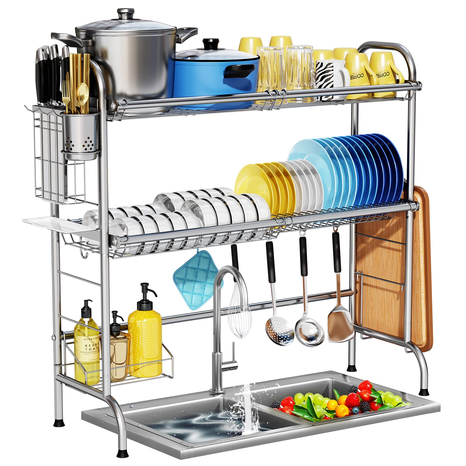 HOWDIA stainless steel rack closeup shows rugged finish and rust resistance.