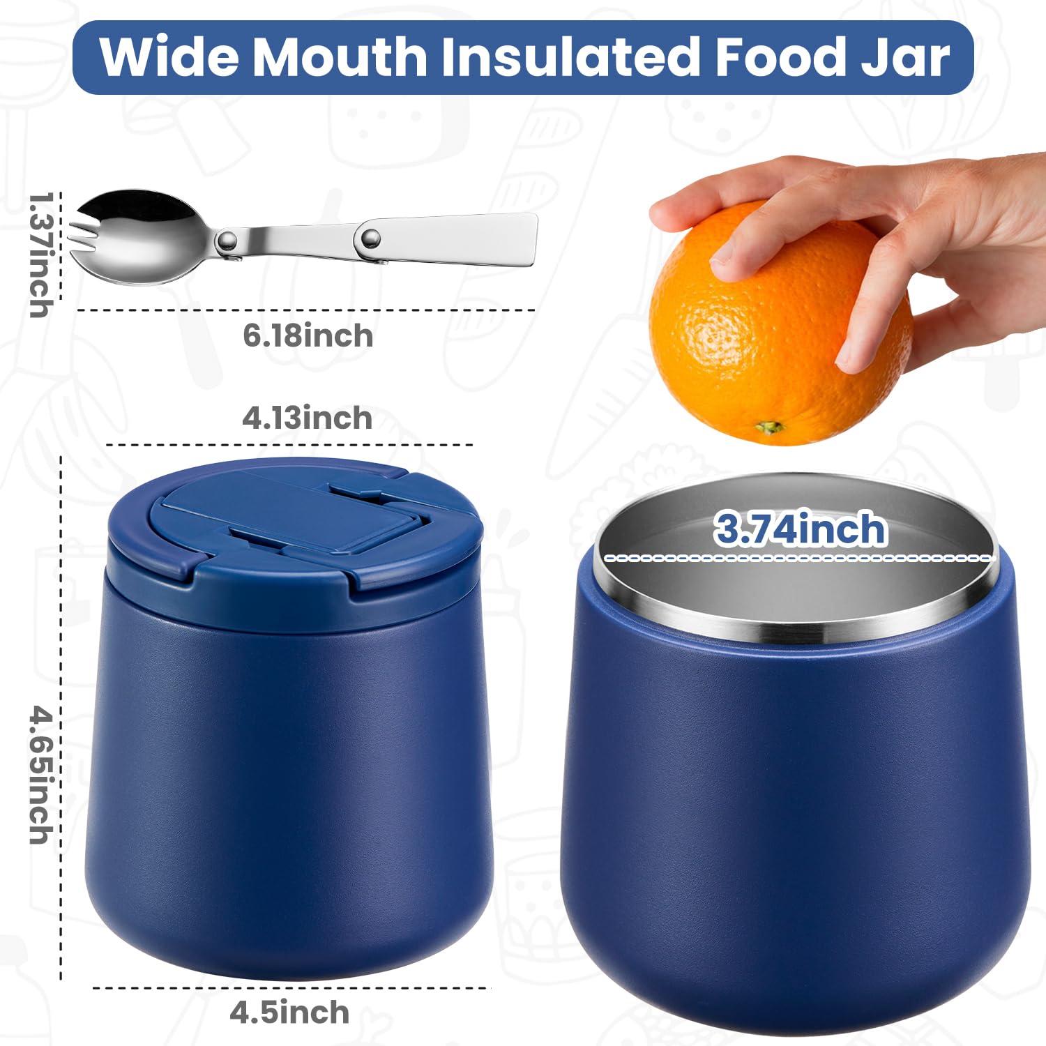 Howeemo 20oz capacity fits ample kids' meals for school or travel.