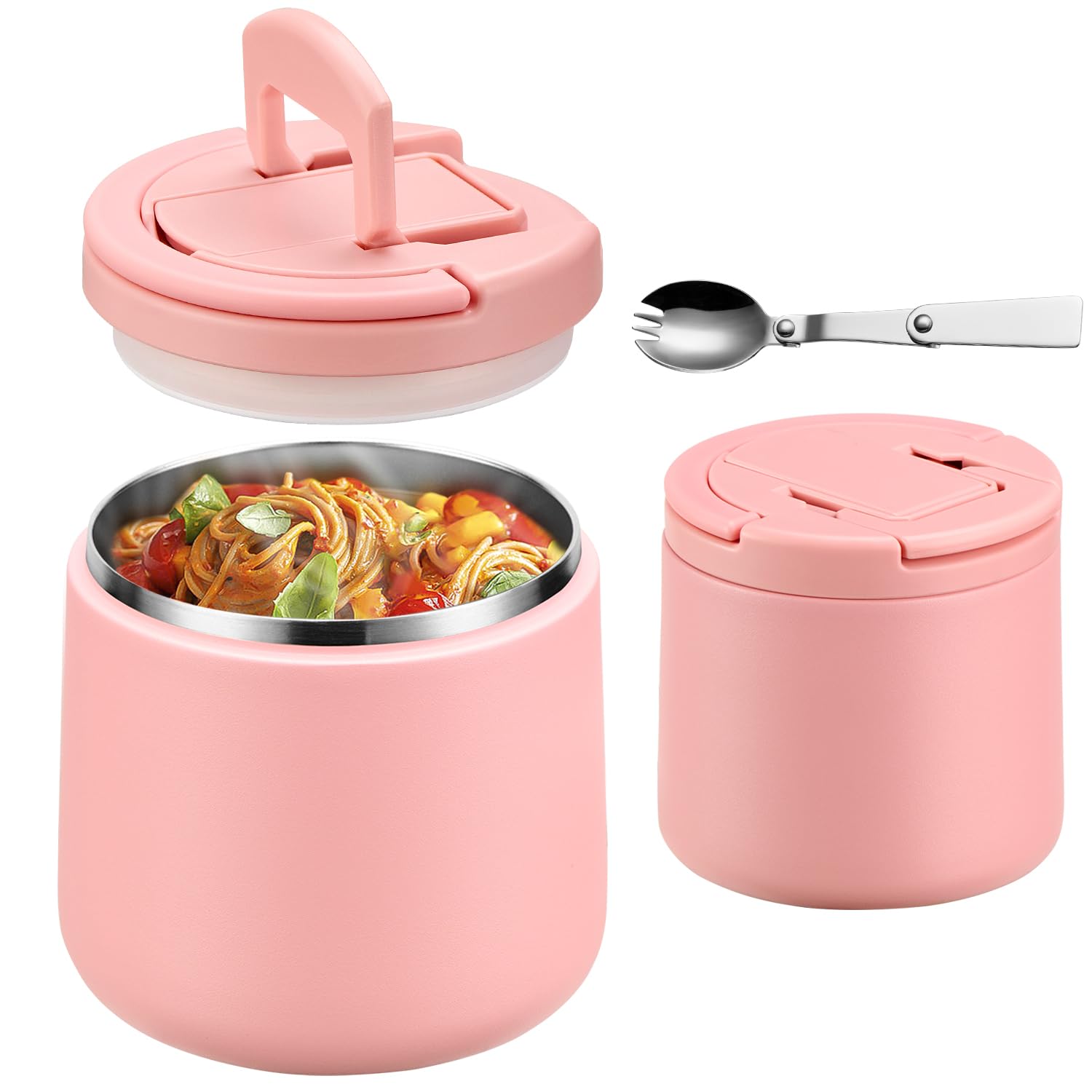 Howeemo 20oz insulated jar with buckle lid for kids, secure and easy to open