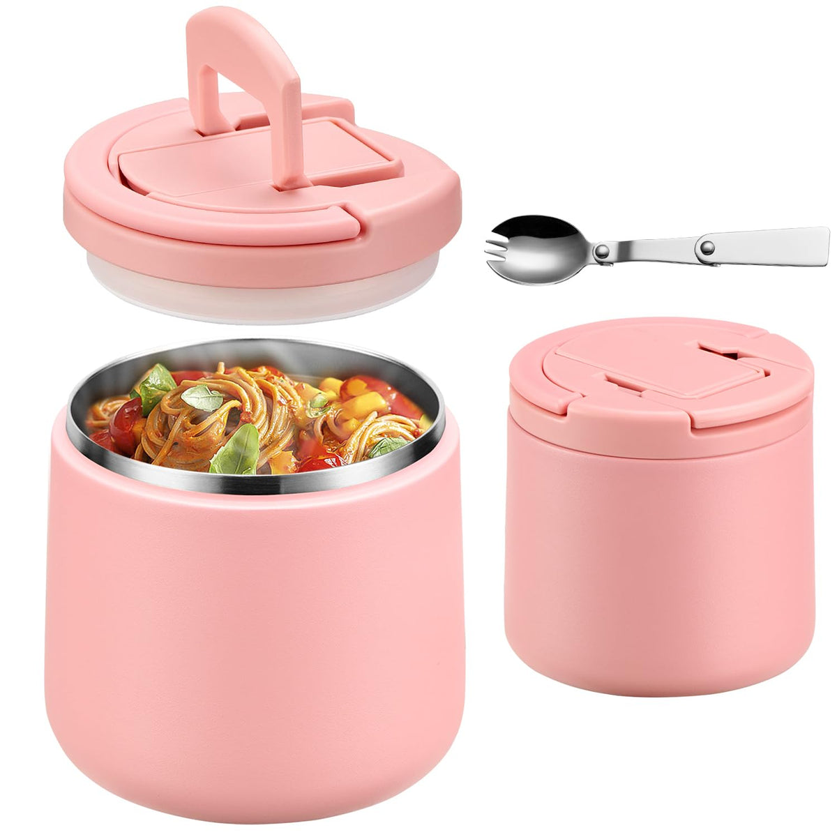 Howeemo 20oz insulated jar with buckle lid for kids, secure and easy to open