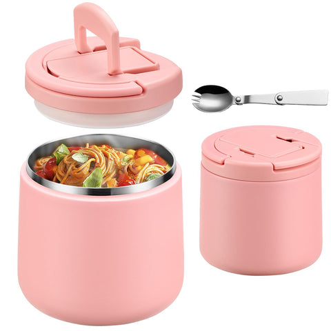 Howeemo 20oz insulated jar with buckle lid for kids, secure and easy to open