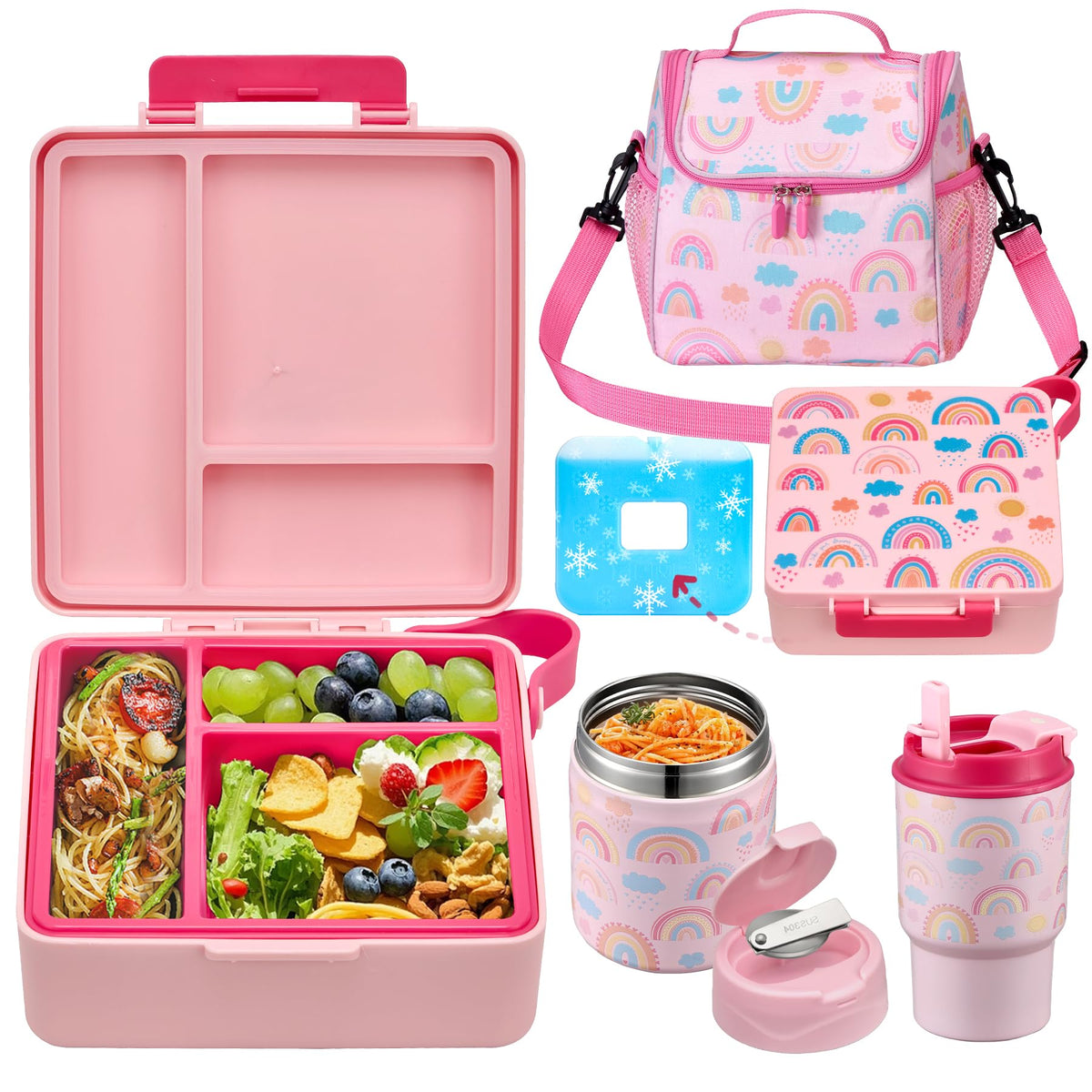 Howeemo bento lunch box for kids with organized compartments for neat meals