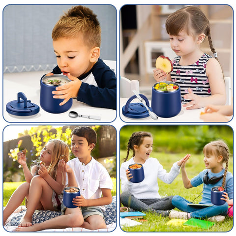 Howeemo compact portable lunch setup for school or trips in blue