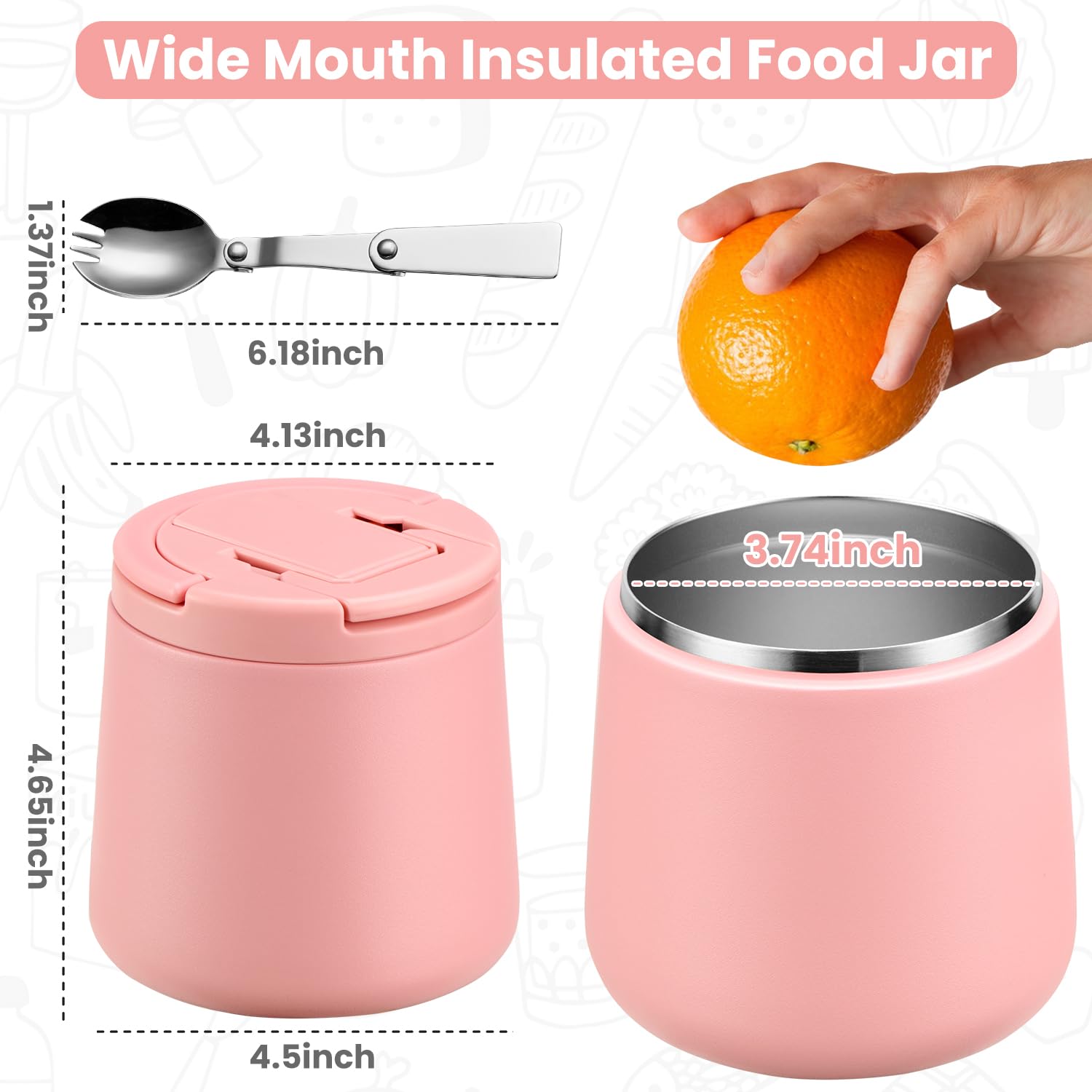 Howeemo includes stainless steel spoon for on-the-go meals