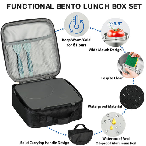 Howeemo insulated lunch bag maintains temperature and protects meals.
