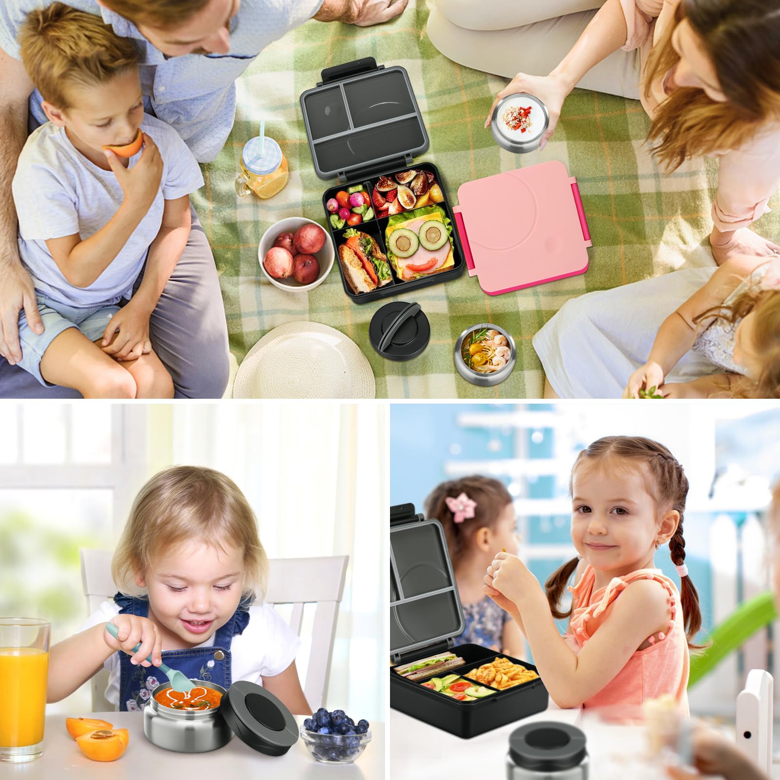 Howeemo microwave and dishwasher-safe lunch box for easy cleanup.