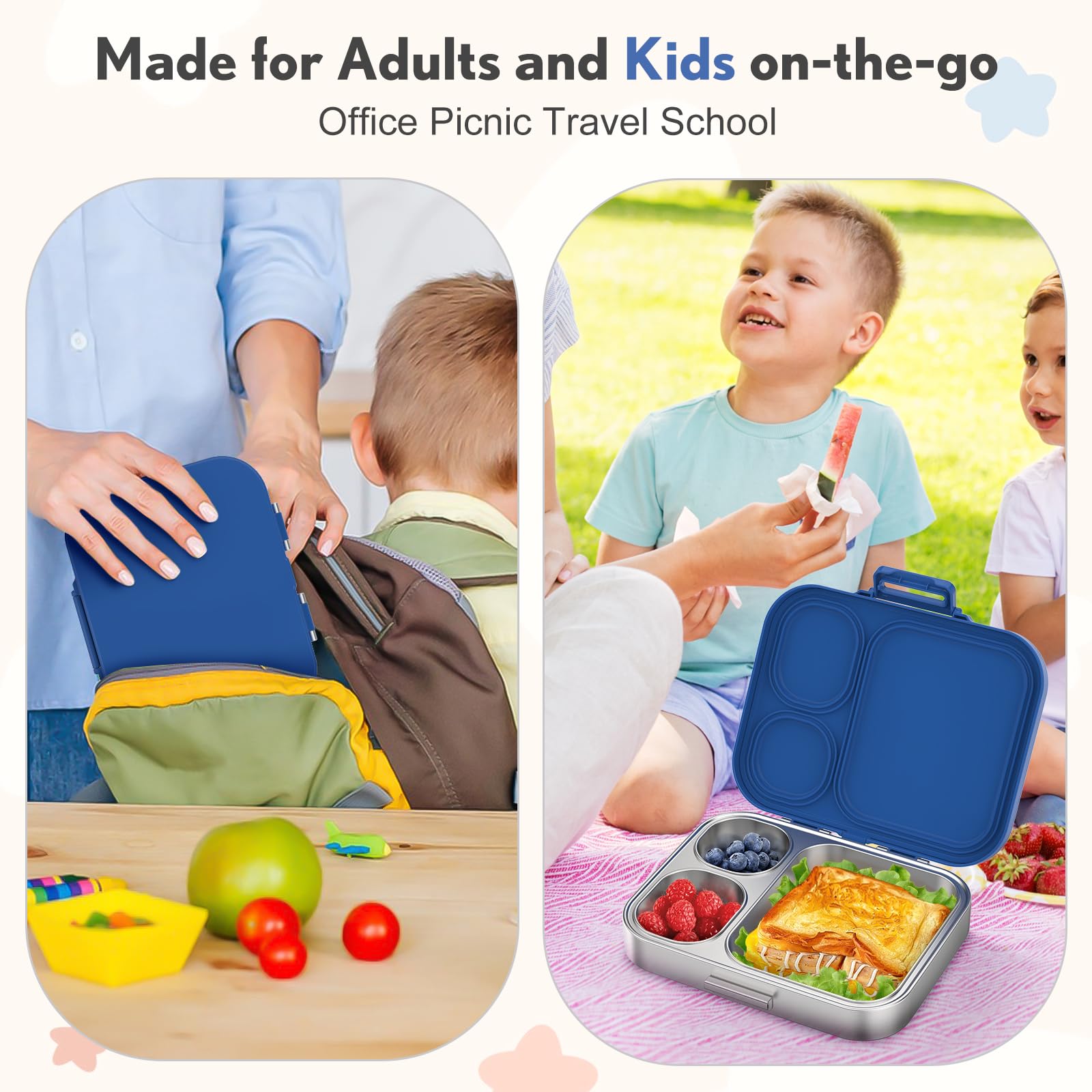 Howeemo on-the-go lunch solution for school, office, and travel.