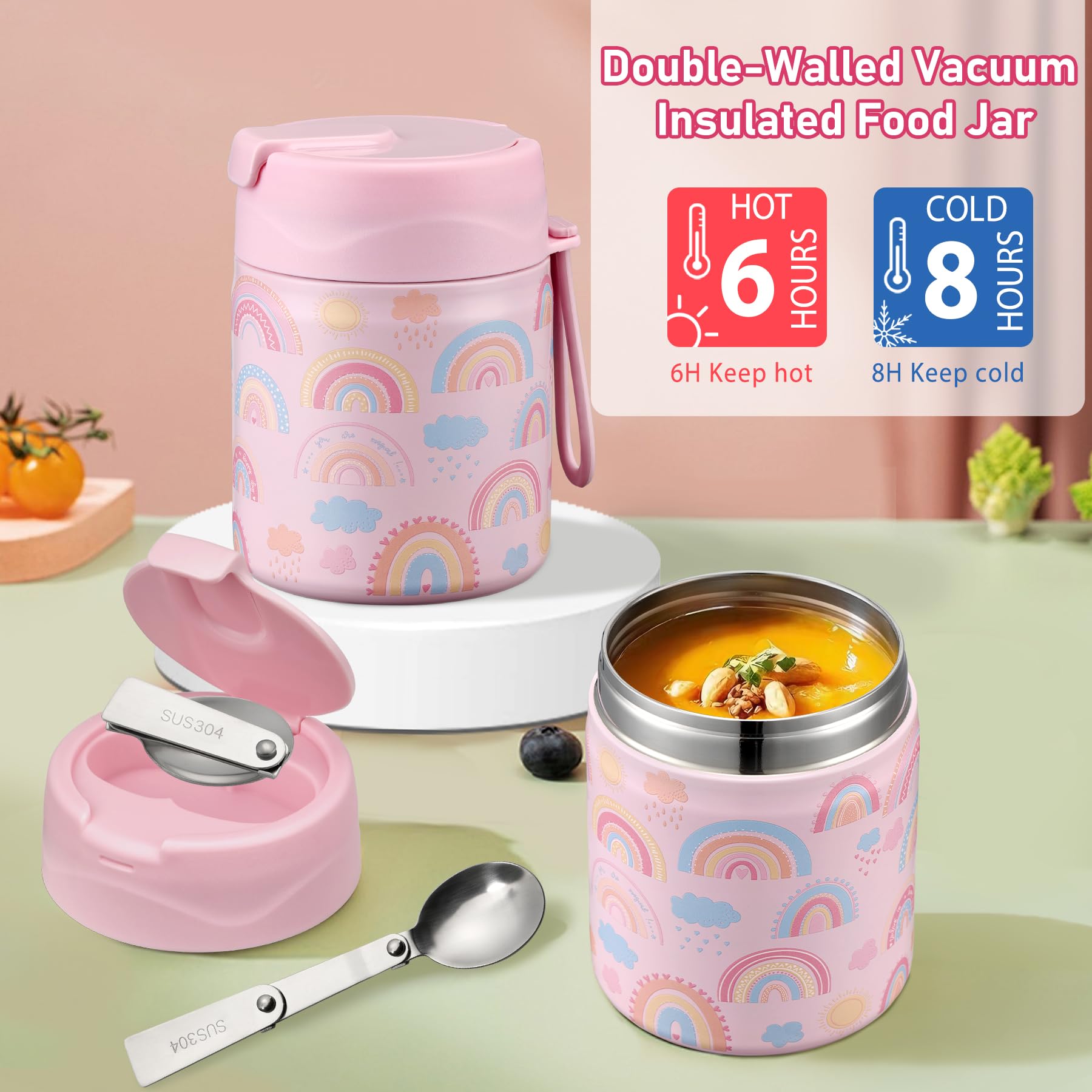 Howeemo soup thermo keeps pasta warm and snacks tasty for hours