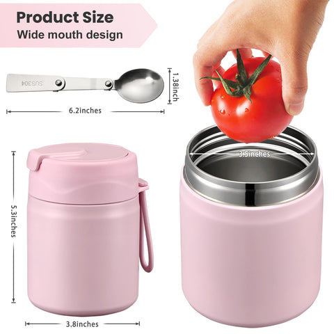 Howeemo stainless steel 304 insulated pink body preserves temperature