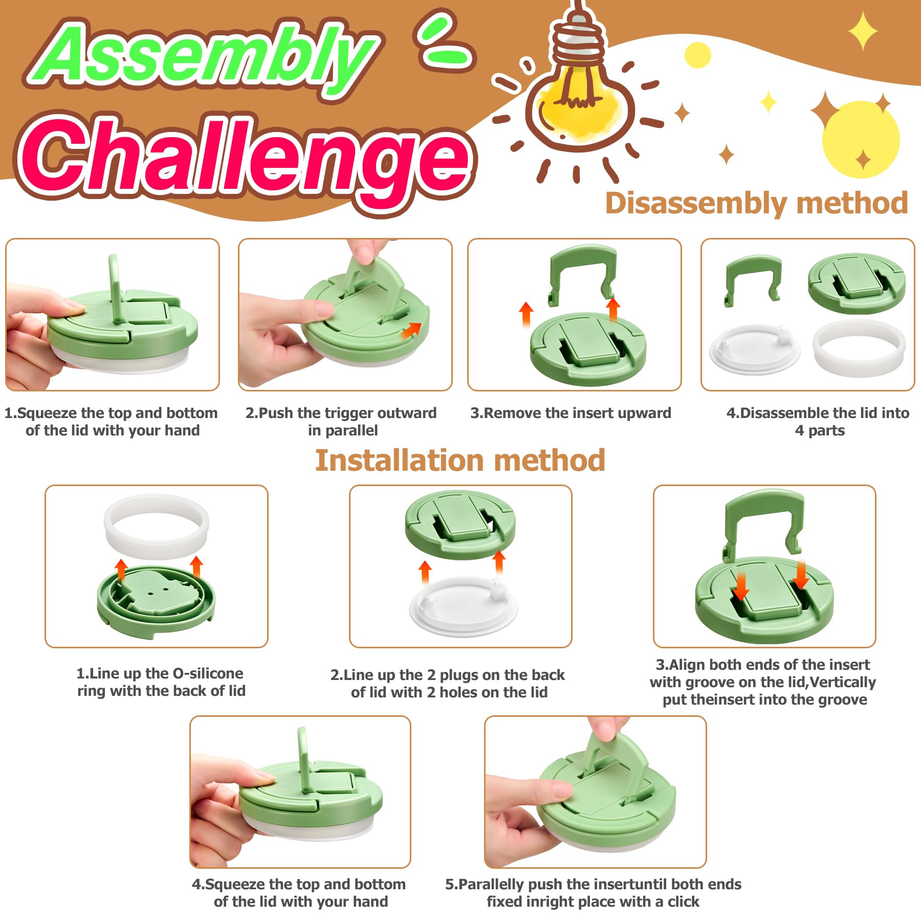 Howeemo stainless steel spoon included with jar, green, convenient for school lunches.