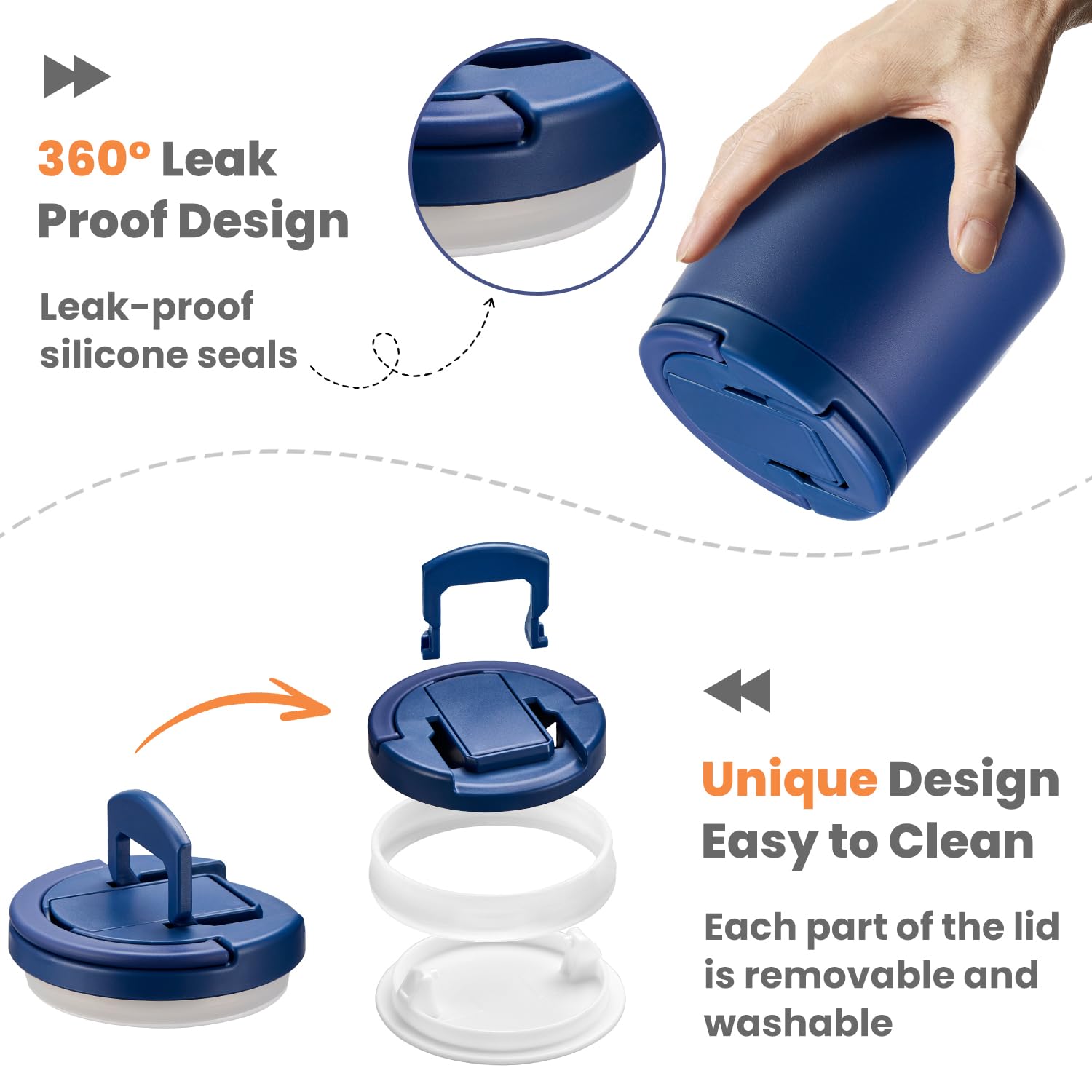 Howeemo vacuum-insulated double-wall preserves temperature for hours.