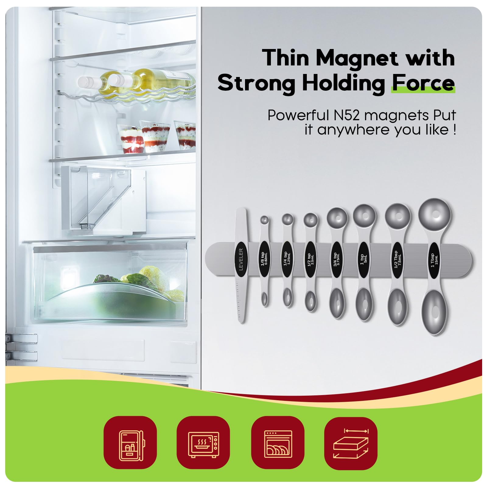 Howgoody heavy-duty stainless steel spoons resist rust and bending during daily cooking.