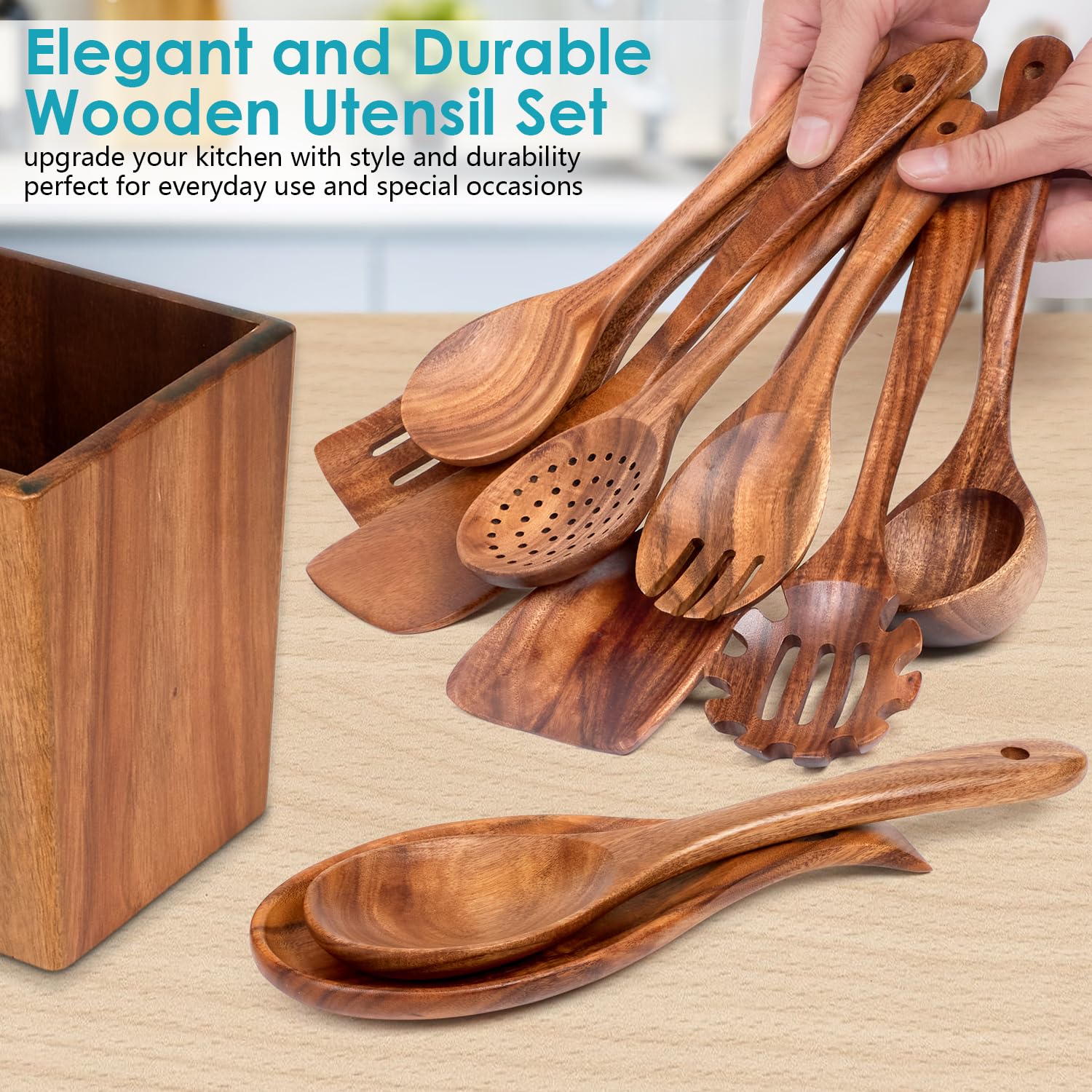 HOWHONG gift-ready wooden utensils ideal for housewarmings and holidays