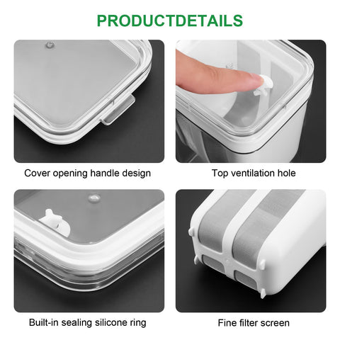 Hoxxu stainless steel sieve and removable mesh bag detail