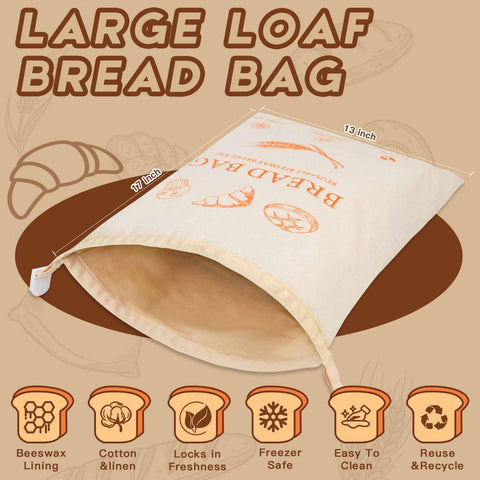 HOYEEFOU bread bag top seal provides airtight storage on the go
