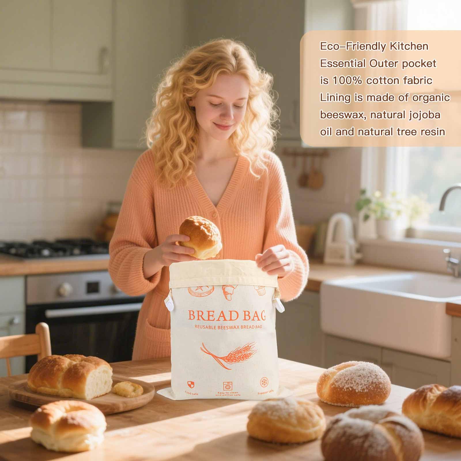 HOYEEFOU gift-ready beeswax bread bags for eco-conscious bakers