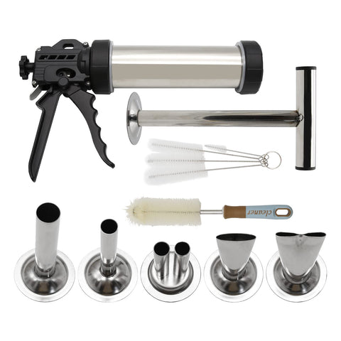Hoypeyfiy jerky gun with five nozzles for versatile meat shapes