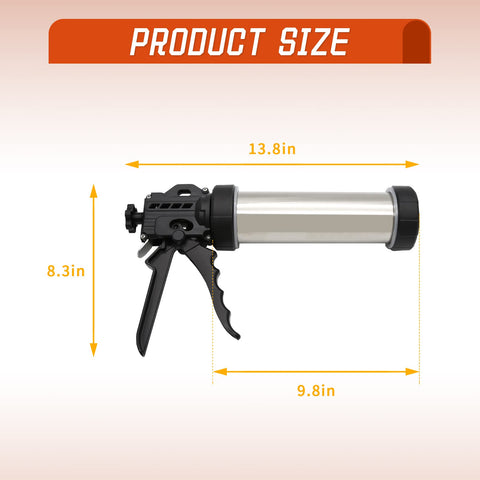 Ergonomic stainless Hoypeyfiy jerky gun handle supports one-handed squeezing