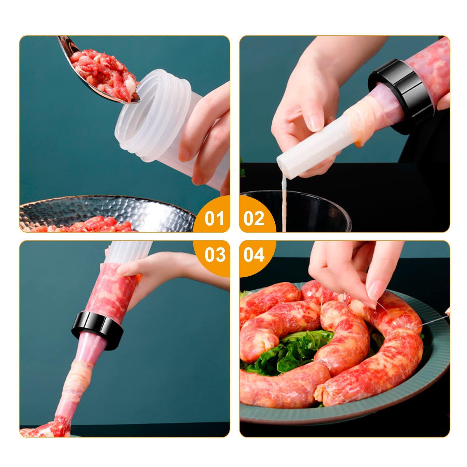 Hoypeyfiy stuffing tubes 15-19-23mm enable varying sausage sizes.