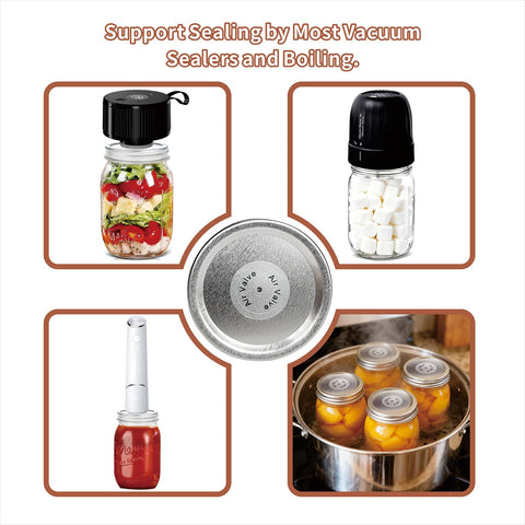 Hoyphvel wide-mouth air-valve lids enabling airtight preservation