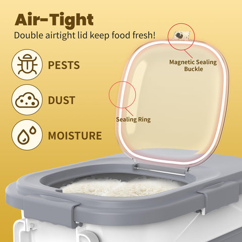 HOYTAMDAR double-seal design with four side locks keeps contents secure.