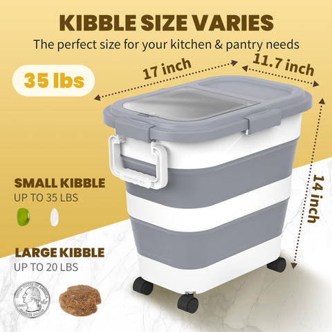 HOYTAMDAR compact collapsible rice storage saves pantry space.