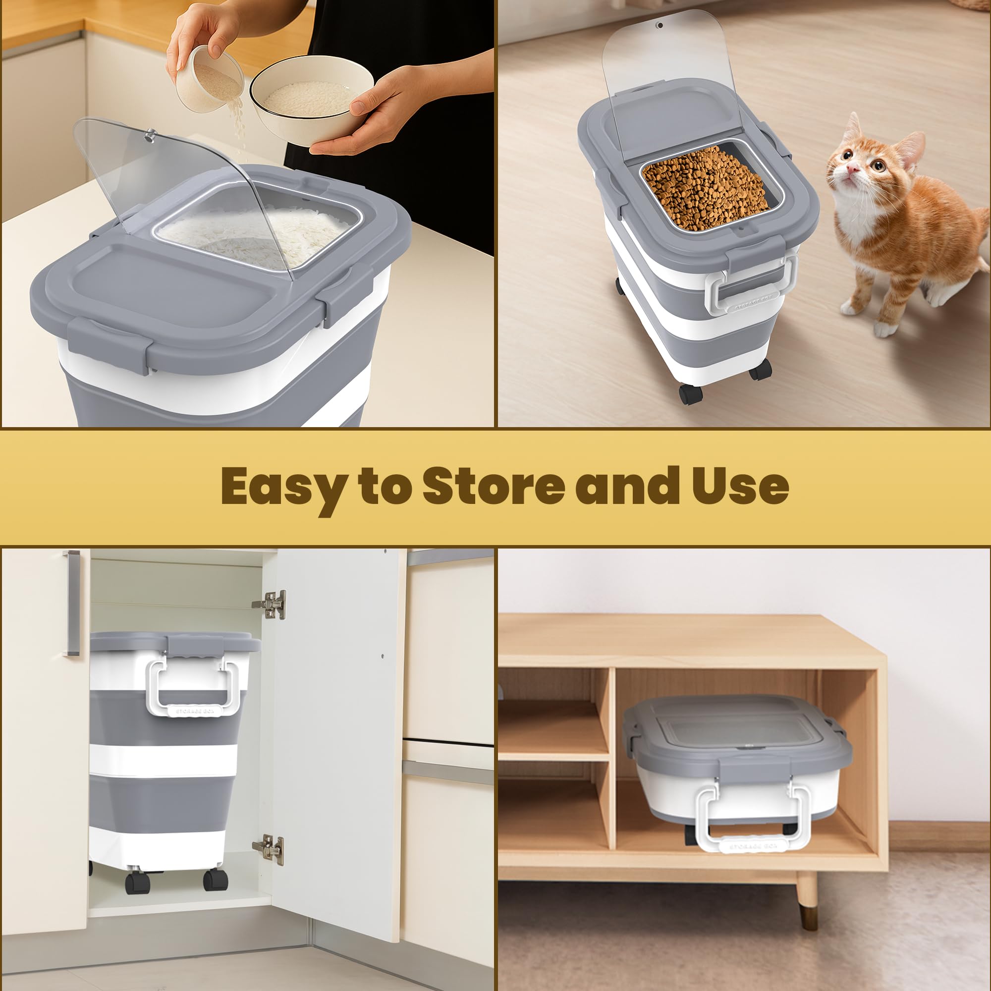 HOYTAMDAR includes small container and scoop for organized storage.