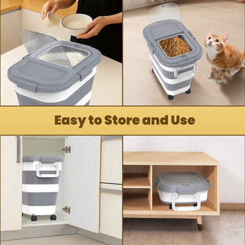 HOYTAMDAR includes small container and scoop for organized storage.